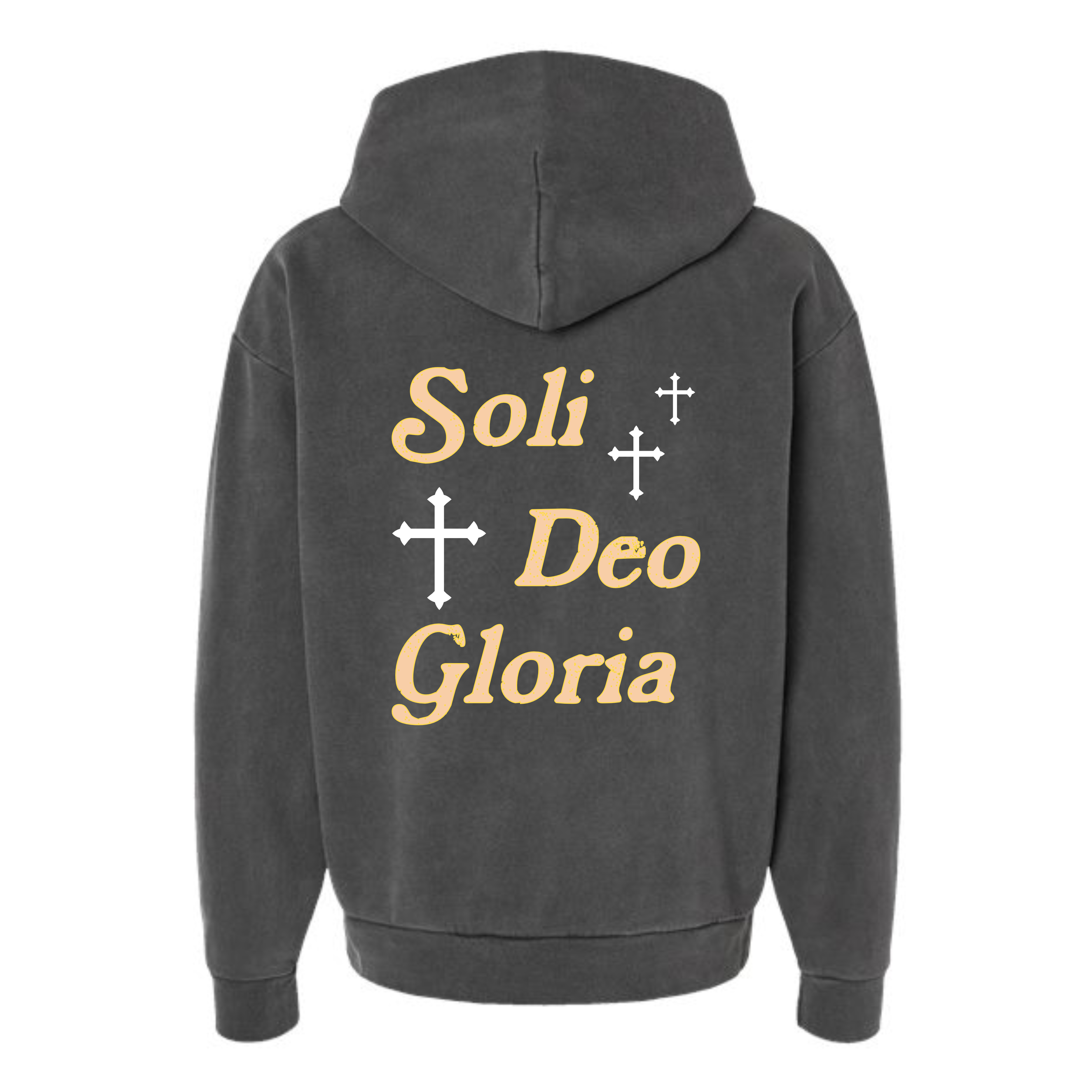 Soli Deo Gloria Faded Black Hoodie