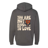 Not Hard to Love Hoodie (dusty grey)